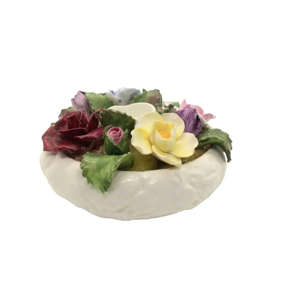 Aynsley Floral China Taper Candle Holder